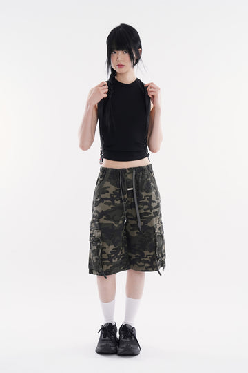 Akaroa vintage cropped sleeveless top